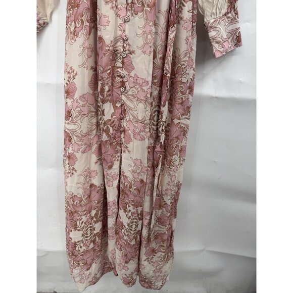 forever that girl anthropologie Vivienne Maxi Dress XS Pink Peasant Boho Cottage - Picture 11 of 15